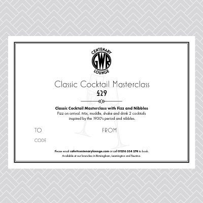 Classic Cocktail Masterclass with Fizz and Nibbles